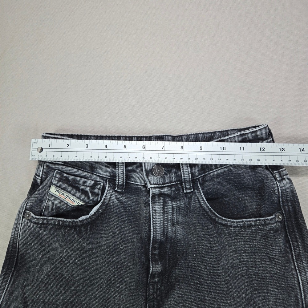 Diesel Jeans 1994 Slim High Straight Acid Wash Gray Womens Size 25 L32 - Picture 15 of 16
